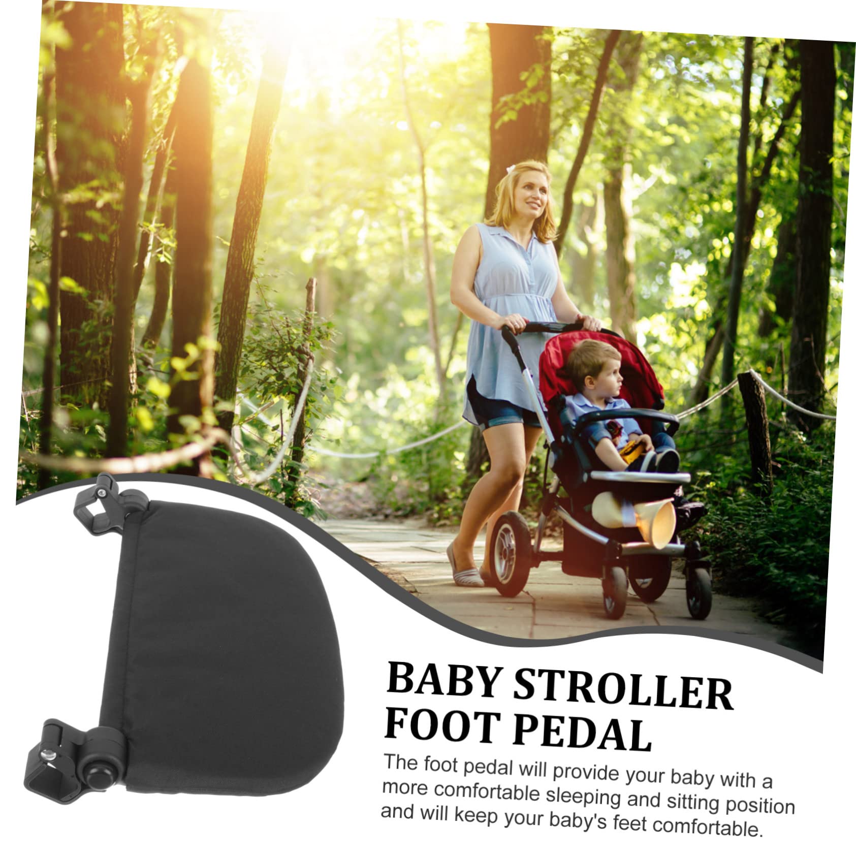Vaguelly Baby Stroller Foot Pedal Extension Adjustable Footrest Pram Footboard Universal Fit Comfortable Infant Seating Accessory - Image 2