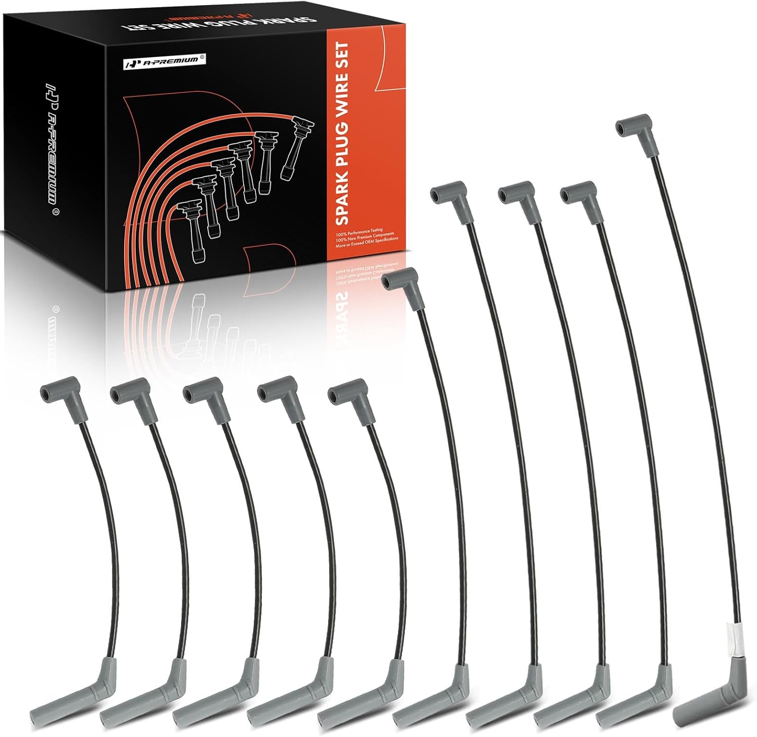 A-Premium 10PCS Spark Plug Wire Set Compatible with Dodge Ram 2500 1994-2003, Ram 3500 1994-2003, 8.0L, Replace# 6710002