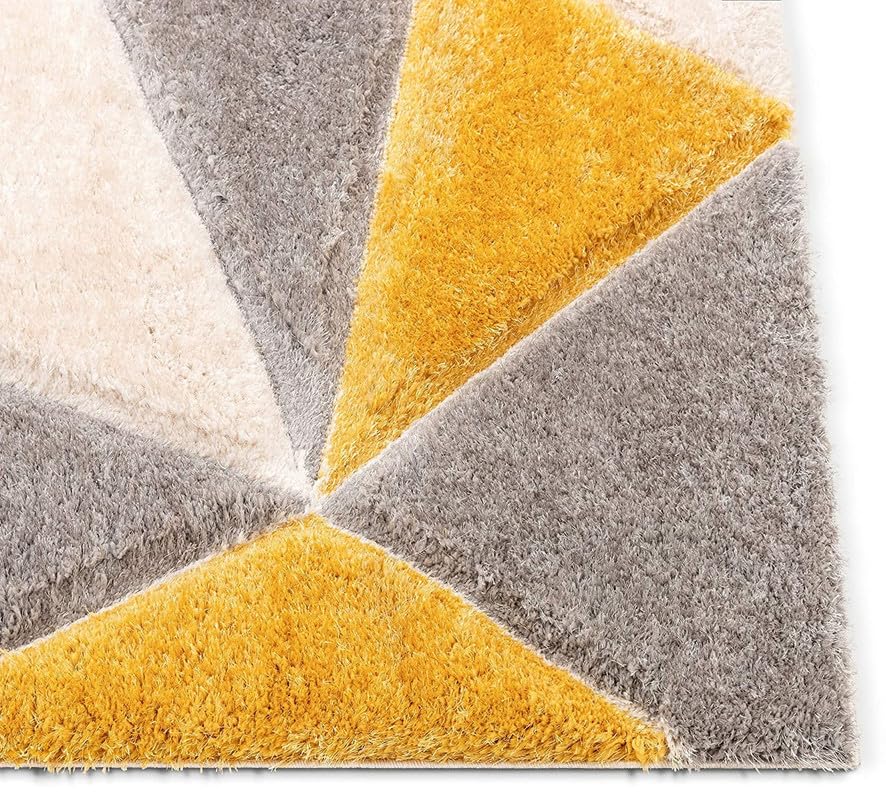 Image of Shaggy Rug for Bedroom Living Room 3X5 FEET Fluffy Plush Area Carpet with Non Slip Backing, Modern Cozy Floor Rug for Home Decor and Comfort (Gold)