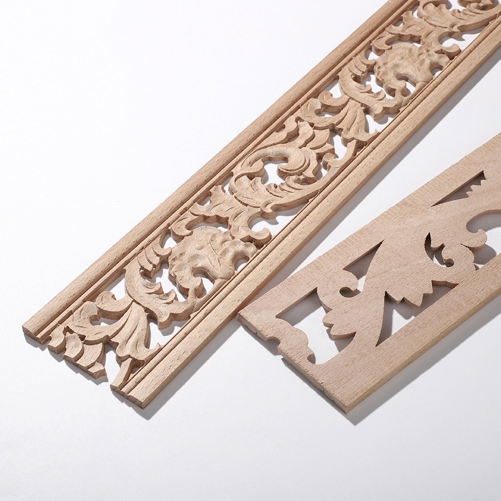 1 sztuka, nielakierowana, dekoracyjna listwa drewniana 3D, płyta rzeźbiona z drewna, listwa krawędziowa lustra, "zrób to sam" do akcesoriów domowych, okien, mebli, ram – różne strony (rozmiar: styl 1