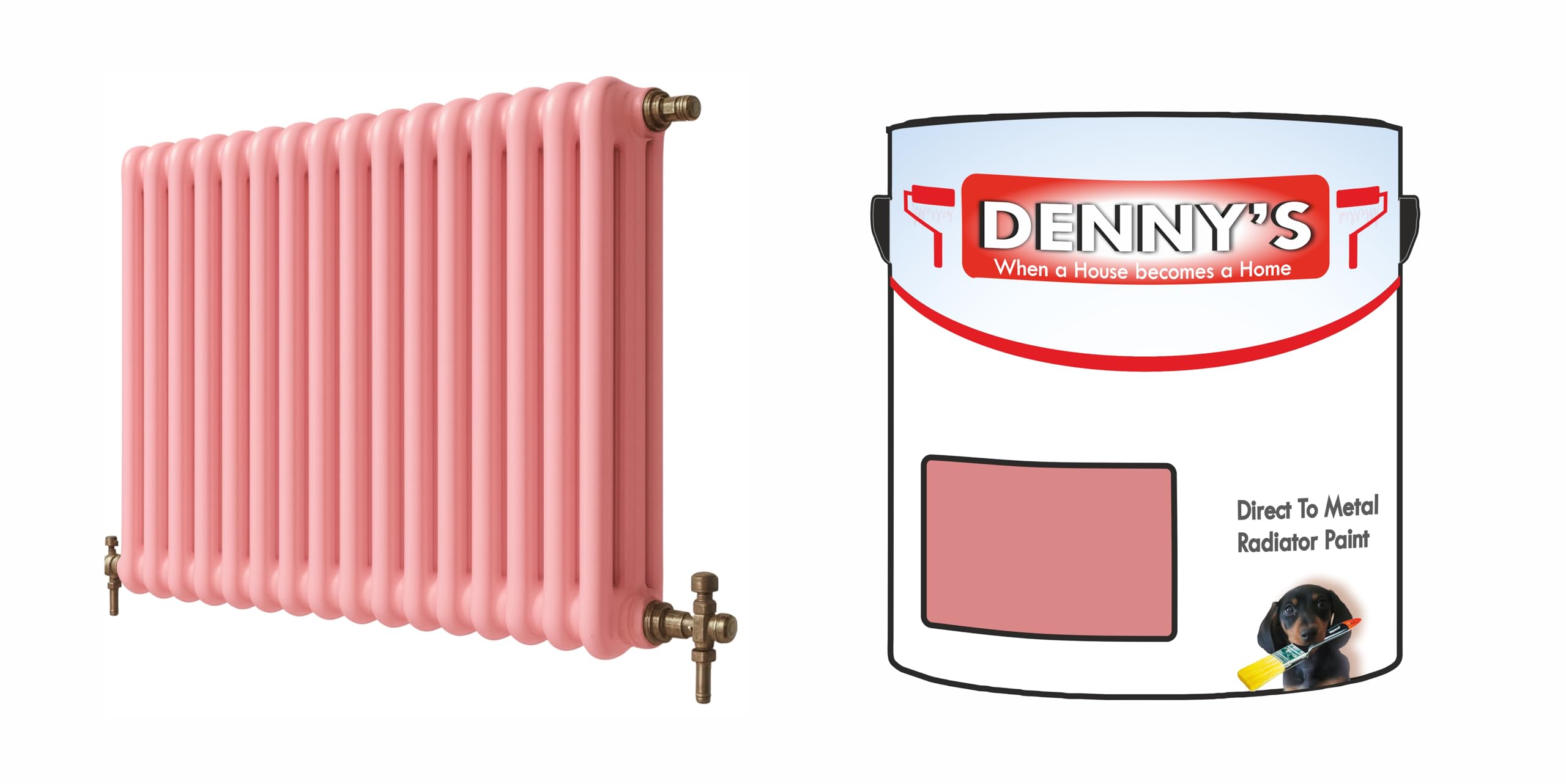 SCOOBYS PAINTS BACK IN THE MIX Direct to Metal Radiator Paint, Heat Resistant, 250ml, Brush-On Application Metallic and solid Colours (Pink Paradise)