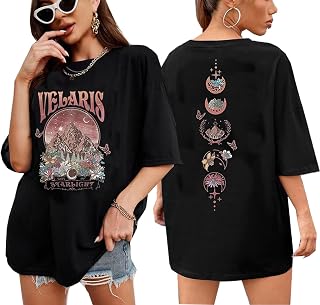 Acotar Night Court T Shirt Women Velaris City of Starlight Tshirt Night Court Graphic Tee Oversized Short Sleeve Tops