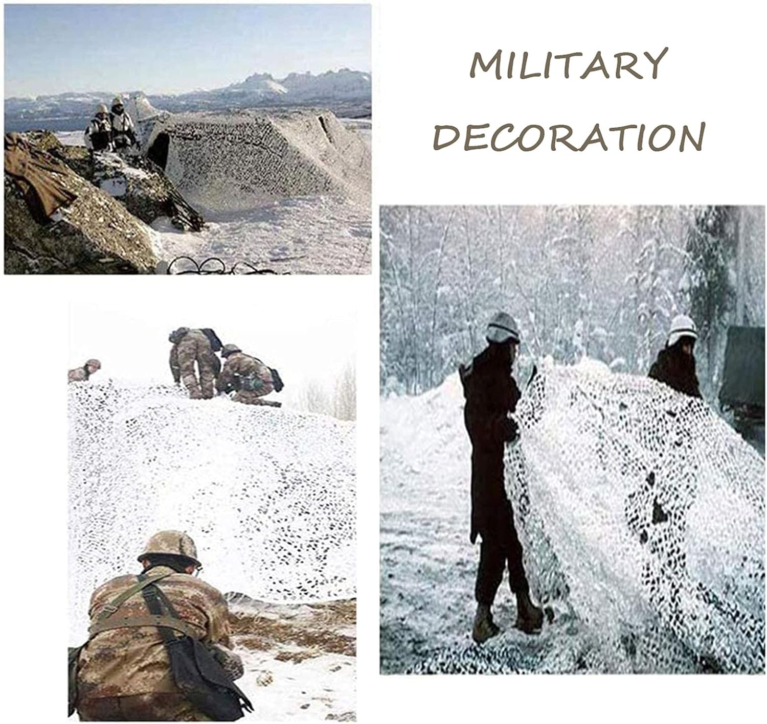 Camouflage Net White, Army Camo Netting, Used for Military, Hunting, Shooting, Decoration, Sunscreen Camouflage Netting Cover, Privacy Screen, 2m, 3m, 4m, 5m, 6m, 8m