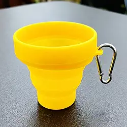 Copo de viagem de silicone dobrável - garrafa de água dobrável à prova de vazamento para esportes ao ar livre, acampamento e viagens de negócios, resistente ao calor com mosquetão (portátil, lavável