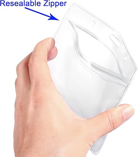 Miniatura 4 de YOUOWO Paquete de 12 portatarjetas de 4 x 3 pulgadas, soporte grande horizontal de 3 x 4 pulgadas, soporte de identificación de nombre grande para