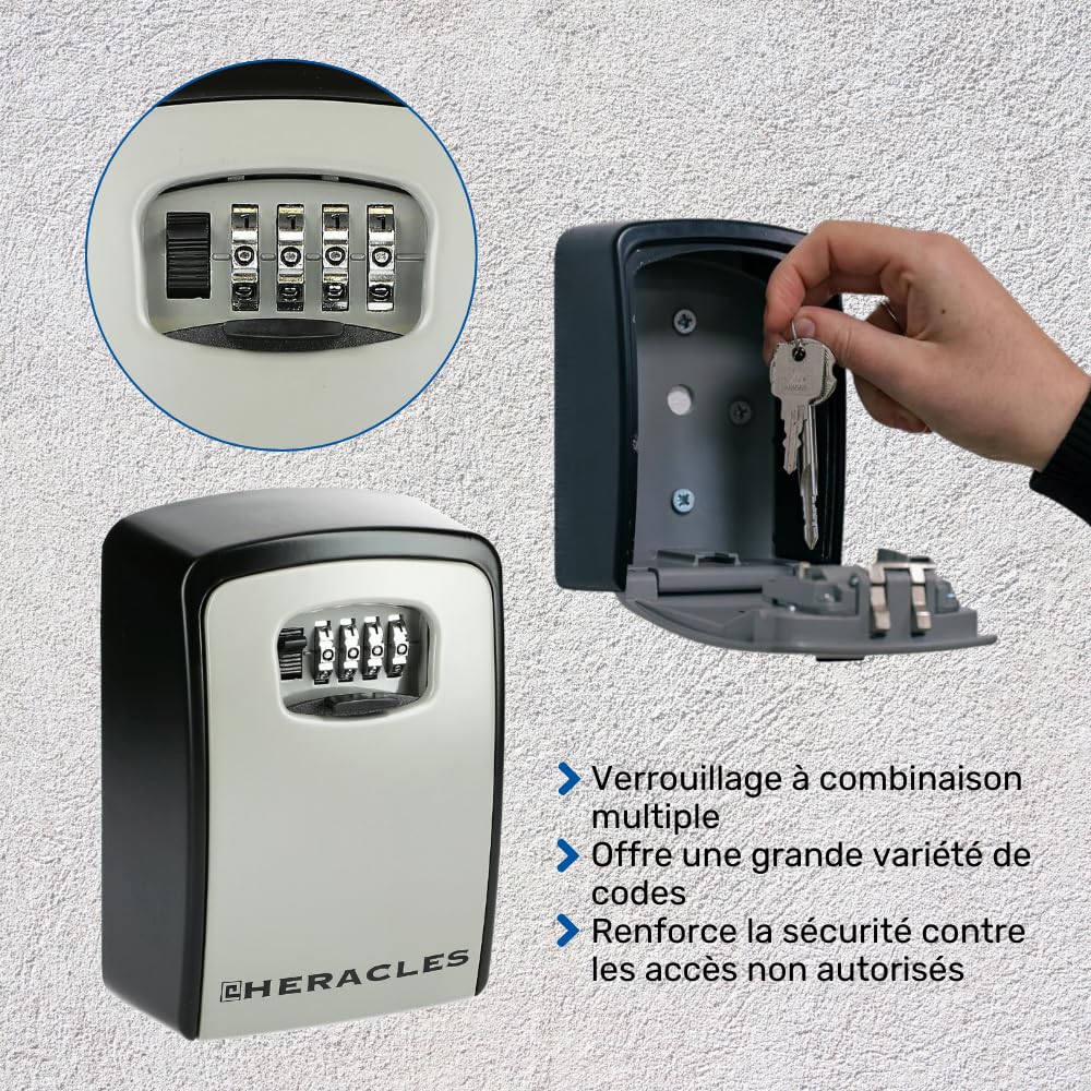 Boîte à Clés à Code Herabox Medium - HERACLES - Sécurisez vos Clés avec Fiabilité