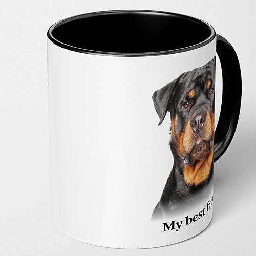 Miniatura 5 de Touching Rottweiler - Taza de café de 11 onzas, regalo de taza de té para amantes de Rottie, mamá de perro, papá, cumpleaños, aniversario