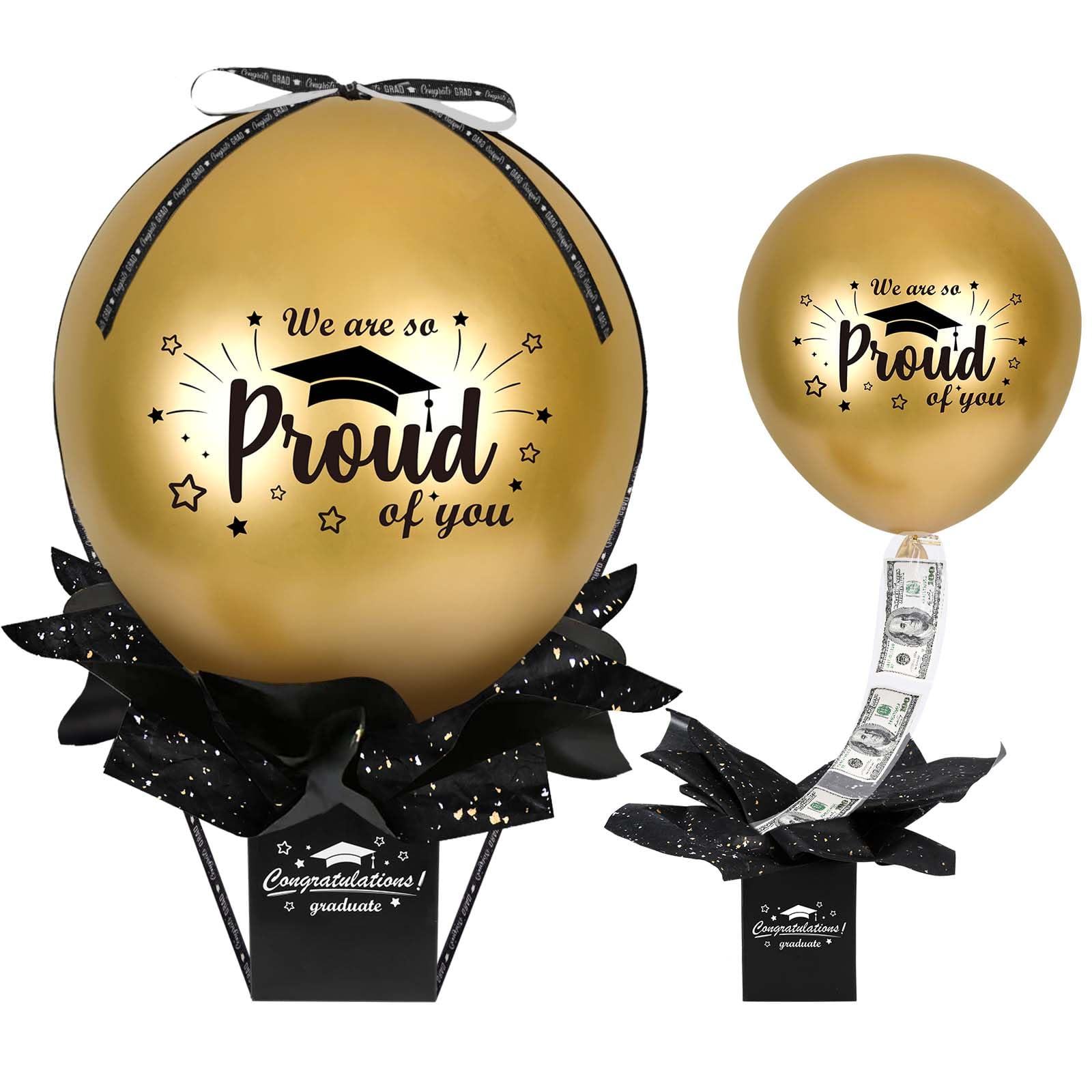 2025 Graduation Pull Money Balloon Box - Creative Graduation Gifts Set Funny Graduation Decorations for College High School Graduates