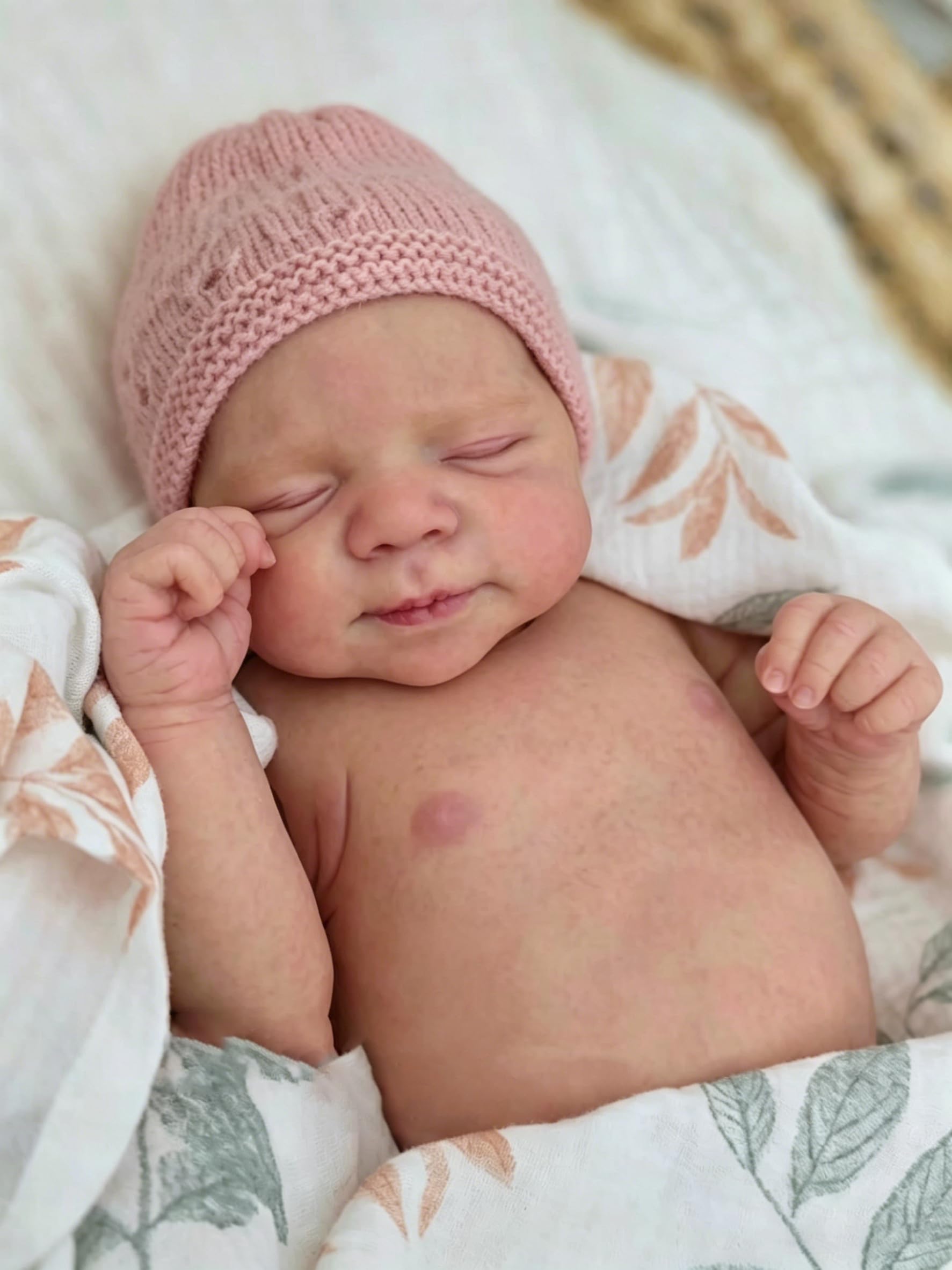Anano 46cm Bebes Realista Muñecas Reborn Cuerpo Bebe Reborn Cuerpo Completo | Muñeca Entera De Bebê Reborn Realista, bebe Vinilo cuerpo completo, realistic sleeping reborn baby dolls, washable,3D painted