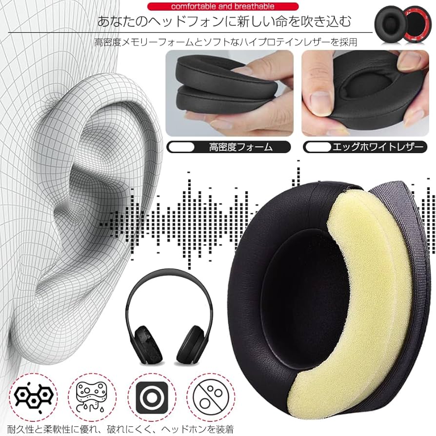 パット新品交換beats by dr. dre solo3 ワイヤレスヘッドホン 71Z8qBdvhES._AC_UL210_SR210,