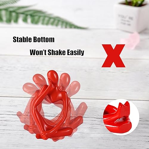 Miniatura 10 de Mini decoración negra de resina para decoración de estante, escultura, decoración de arte abstracto, estantería, decoración de escritorio,