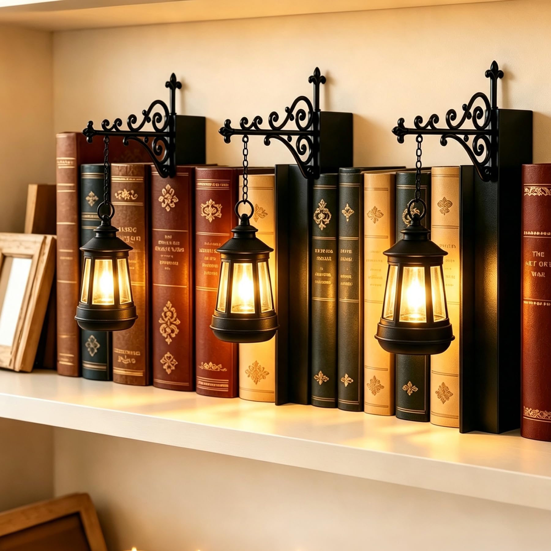 Library Lantern Mini Bookshelf Lamp，Lantern-B：3