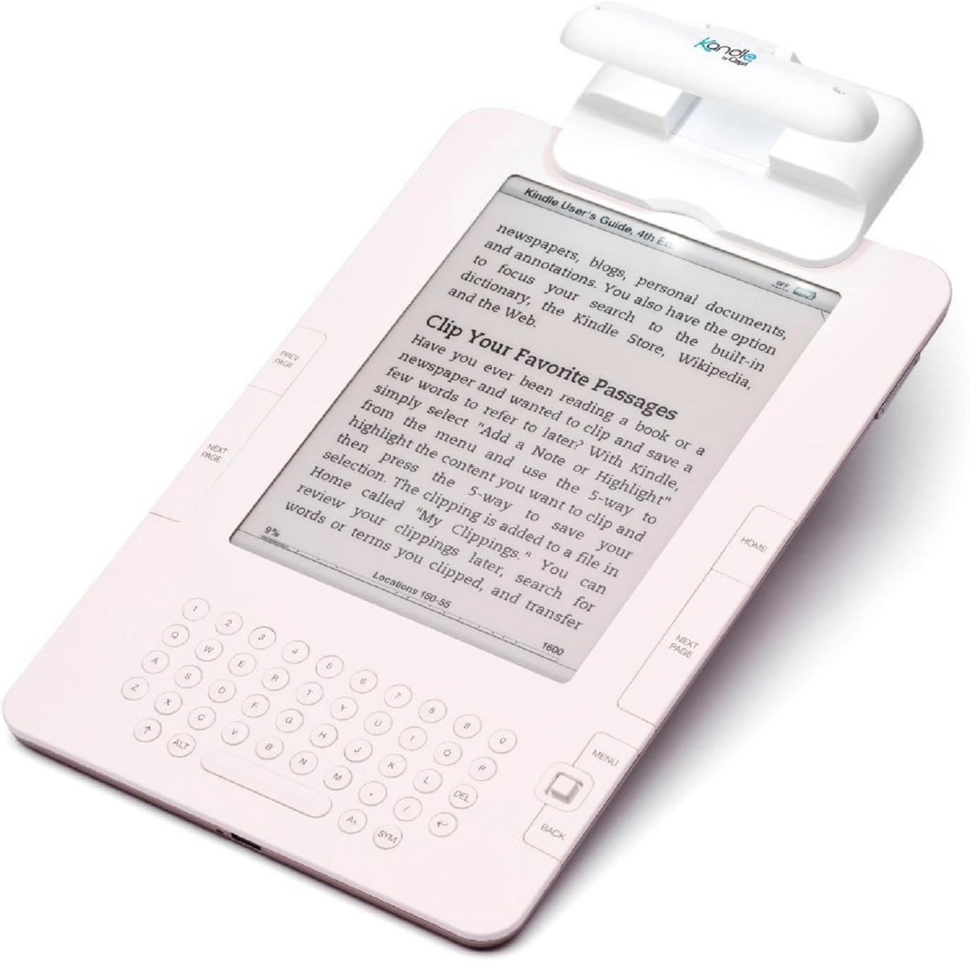 Ozeri Kandle LED Reading Light Designed for Books and eReaders, White : Electronics