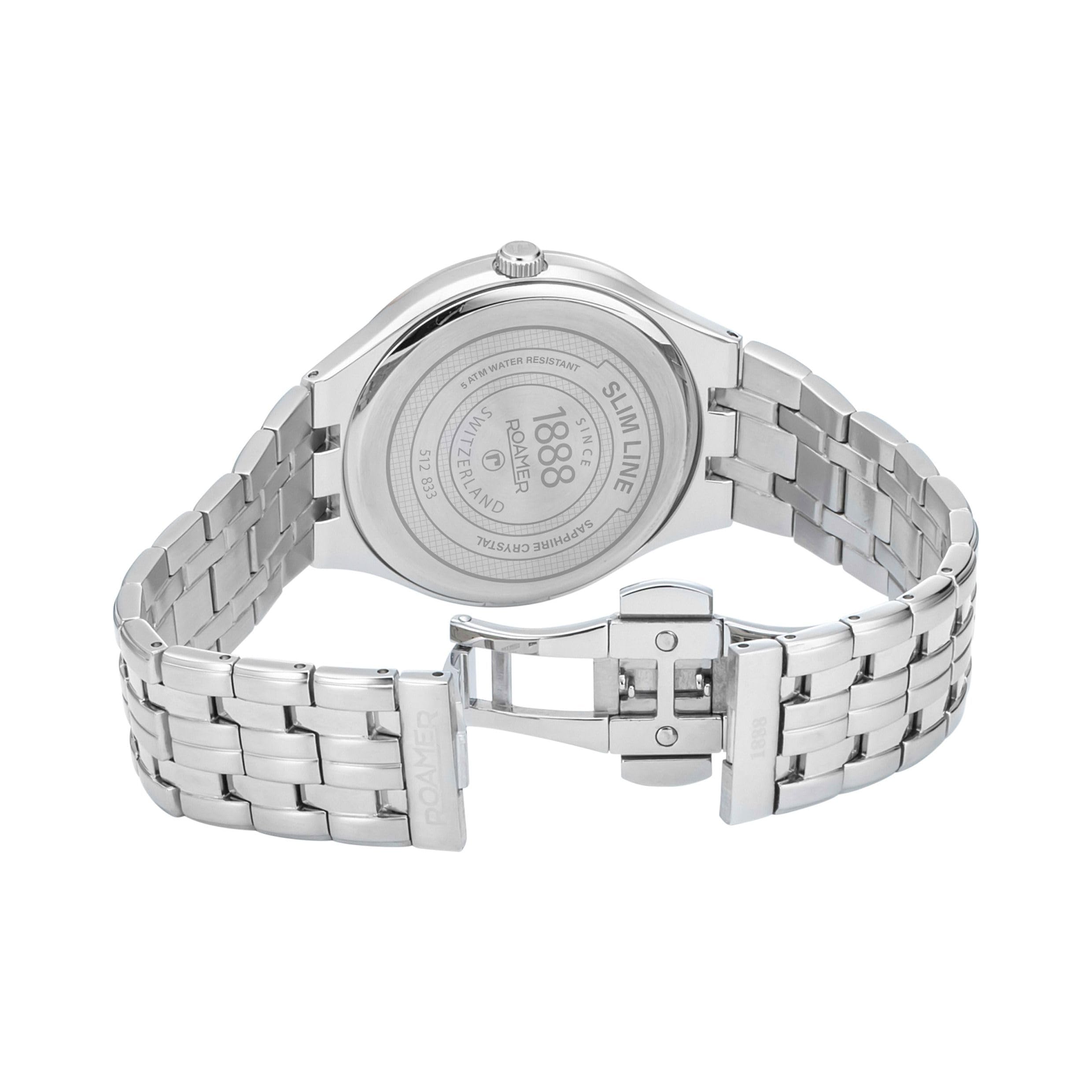 Roamer - Date watch Slim-Line Classic - Quartz movimento dell'orologio - Larghezza della cassa: 40 mm - Acciaio inossidabile - 5 ATM