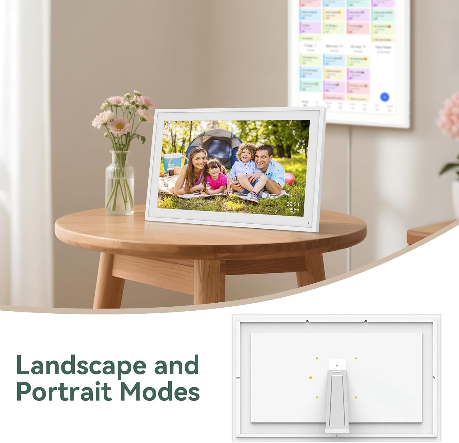 Digital Calendar,15.6 Inch Wall Planner Electronic Calendar&Chore Chart,Smart Wall Calendar Touchscreen Interactive Display for Family Schedules,Great for Organizing Your Routines,Wall&Desk Mountable,The Gift for Mother's Day