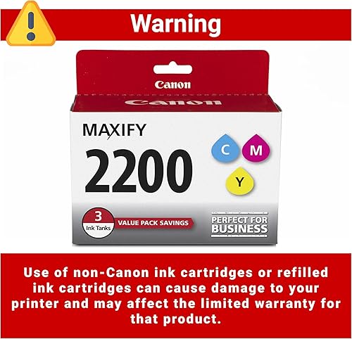 Miniatura 4 de Canon PGI-2200 - Paquete de tinta de tres colores, compatible con MB5420, MB5320, MB5120, MB5020, iB4120 e iB4020