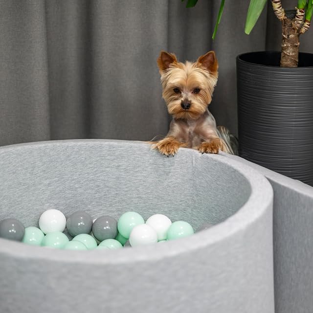 Foto 7 de 7 de Petsona Piscina para Perros De Bolas, Suave Espuma Piscine para Gatos Piscina De Bolas Redonda Mascotas