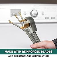 Vista 3 de Cable de secadora de 3 clavijas de 6 pies, Cable de extensión de electrodoméstico de 30 amperios, 3 clavijas de 6 pies, enchufe NEMA 10-30, 10/3 Gris