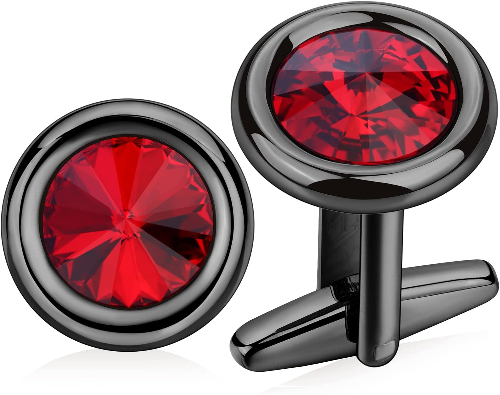 Cufflinks for Men with Swarovski Crystal Cuff Links for Formal Business Wedding Shirts in Gift Box