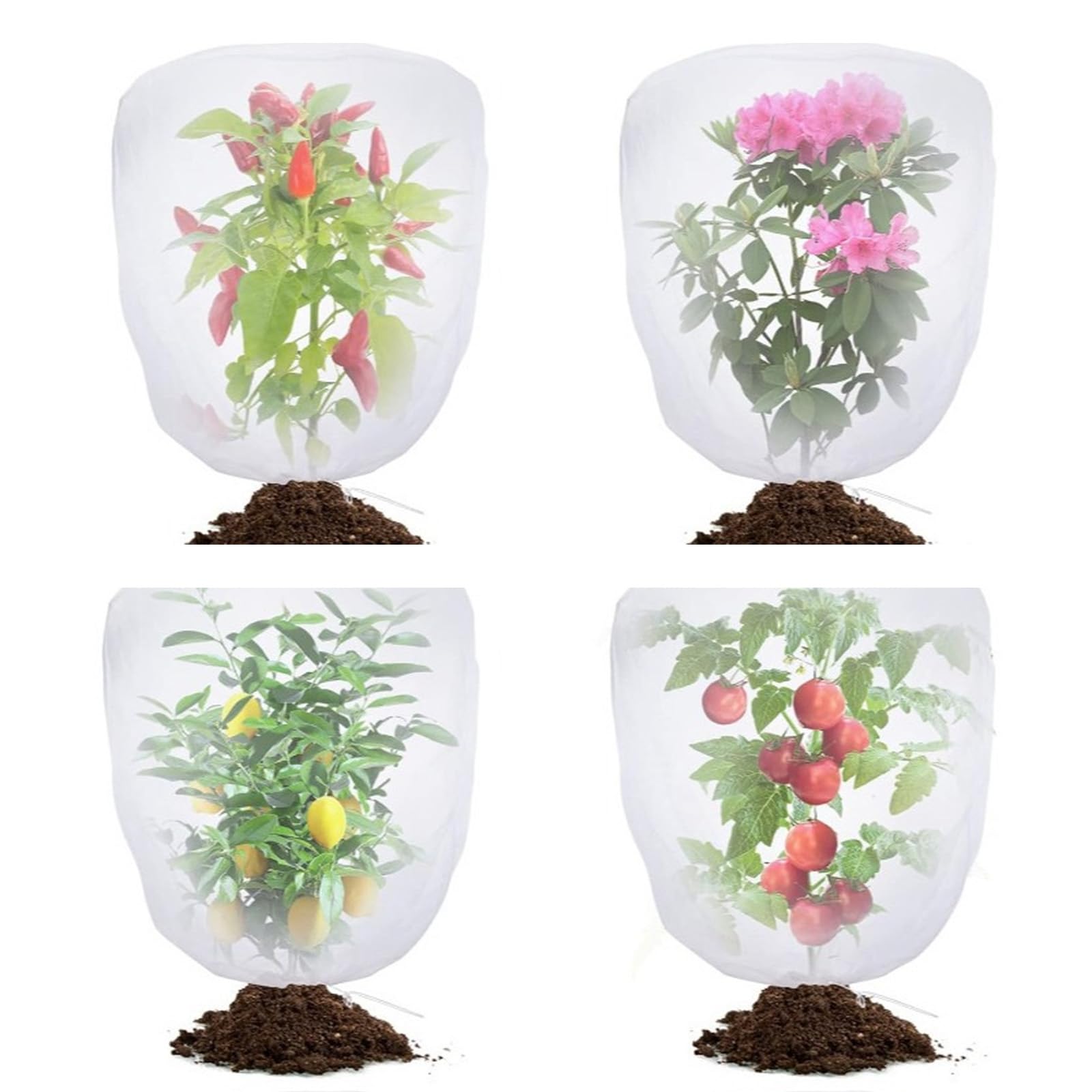 Garden Netting Plant Fruits Tree Netting Bag with Drawstring Cover Barrier for Blueberry Flower Vegetables Drawstring Garden Bag for Plant Protective Net with