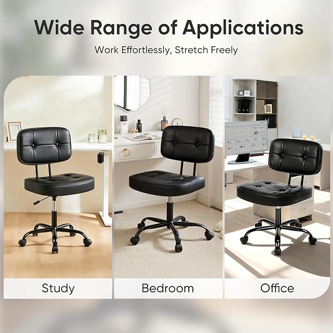 Silla De Oficina Ergonomica Sin Apoyabrazos Giratoria Color miniatura 8