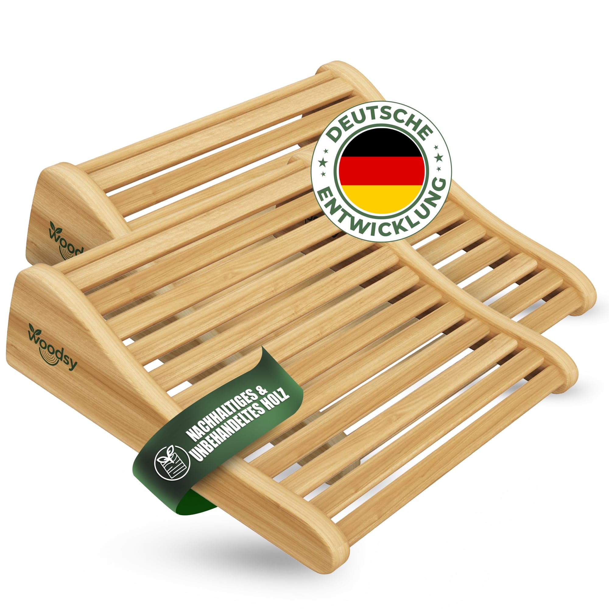 ART COLOR Woodsy Saunakopfstütze aus Holz – Ergonomisches Sauna Zubehör für entspanntes Liegen – Hochwertiges Saunazubehör für maximale Erholung (2X Kopfstütze)