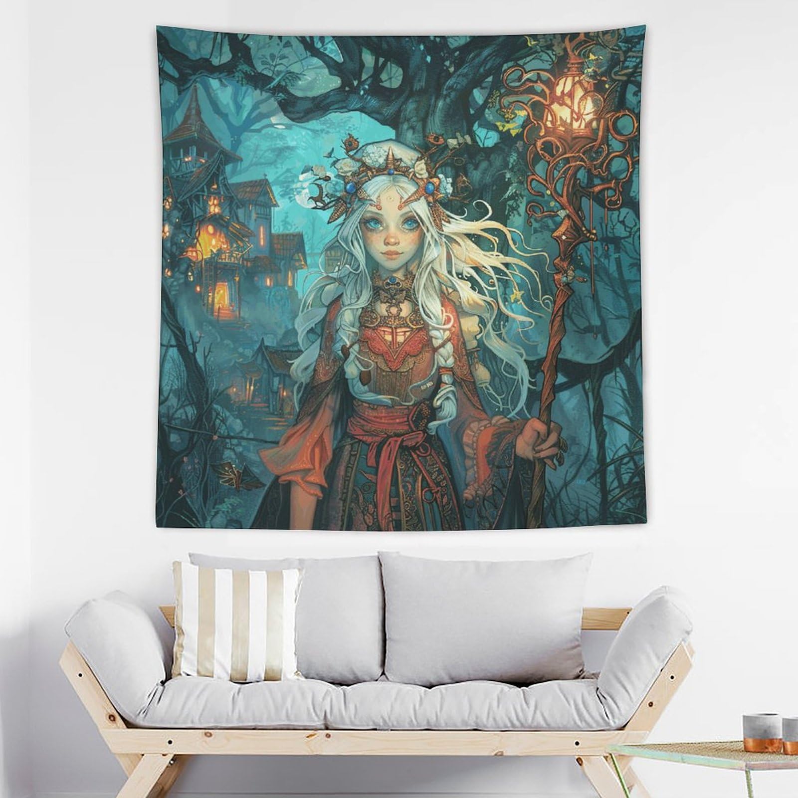 Tapisserie murale esthétique de cheveux blancs poster grand format pour chambre - 8