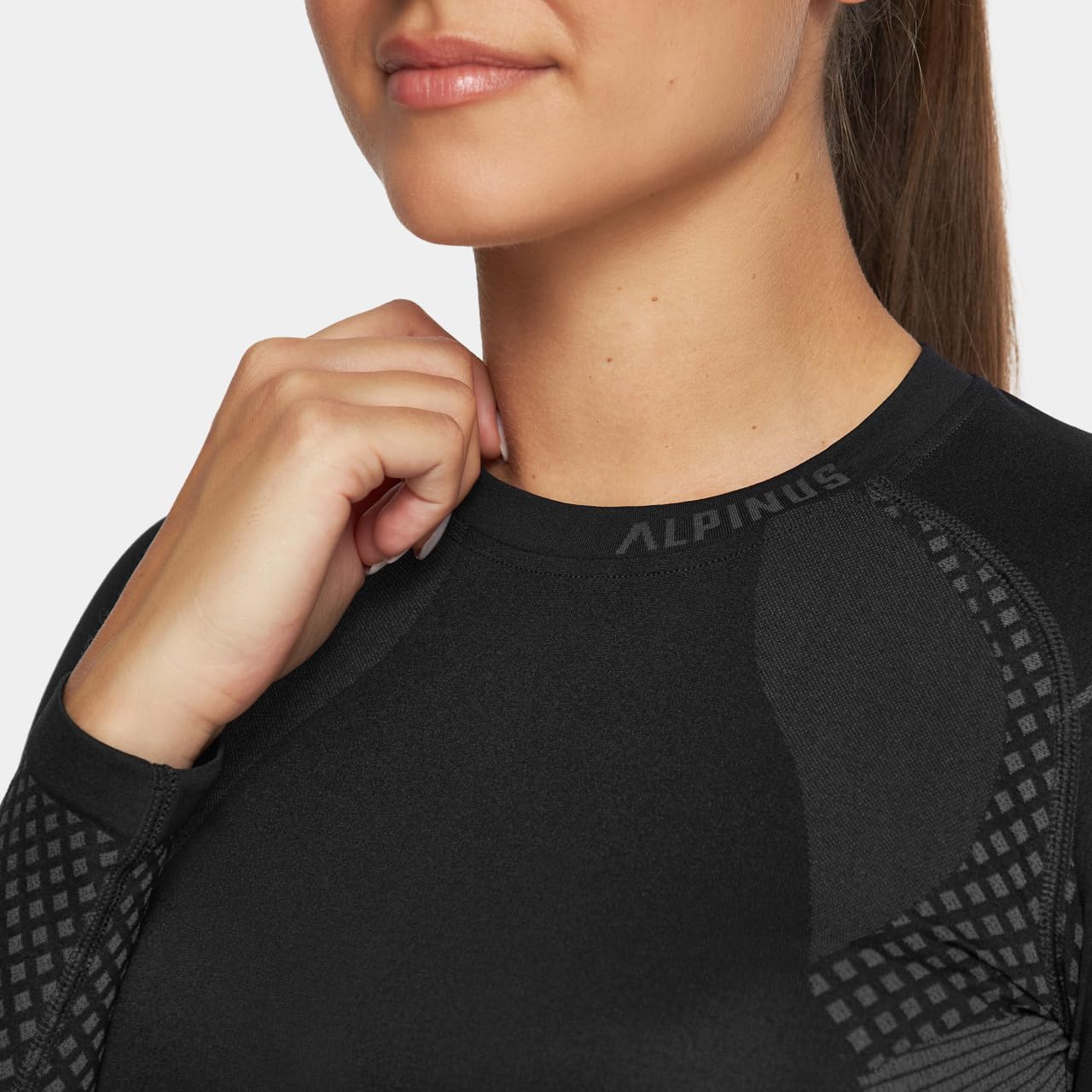 Alpinus Bielizna termoaktywna damska Active Base Layer Set czarno-szara GT43253