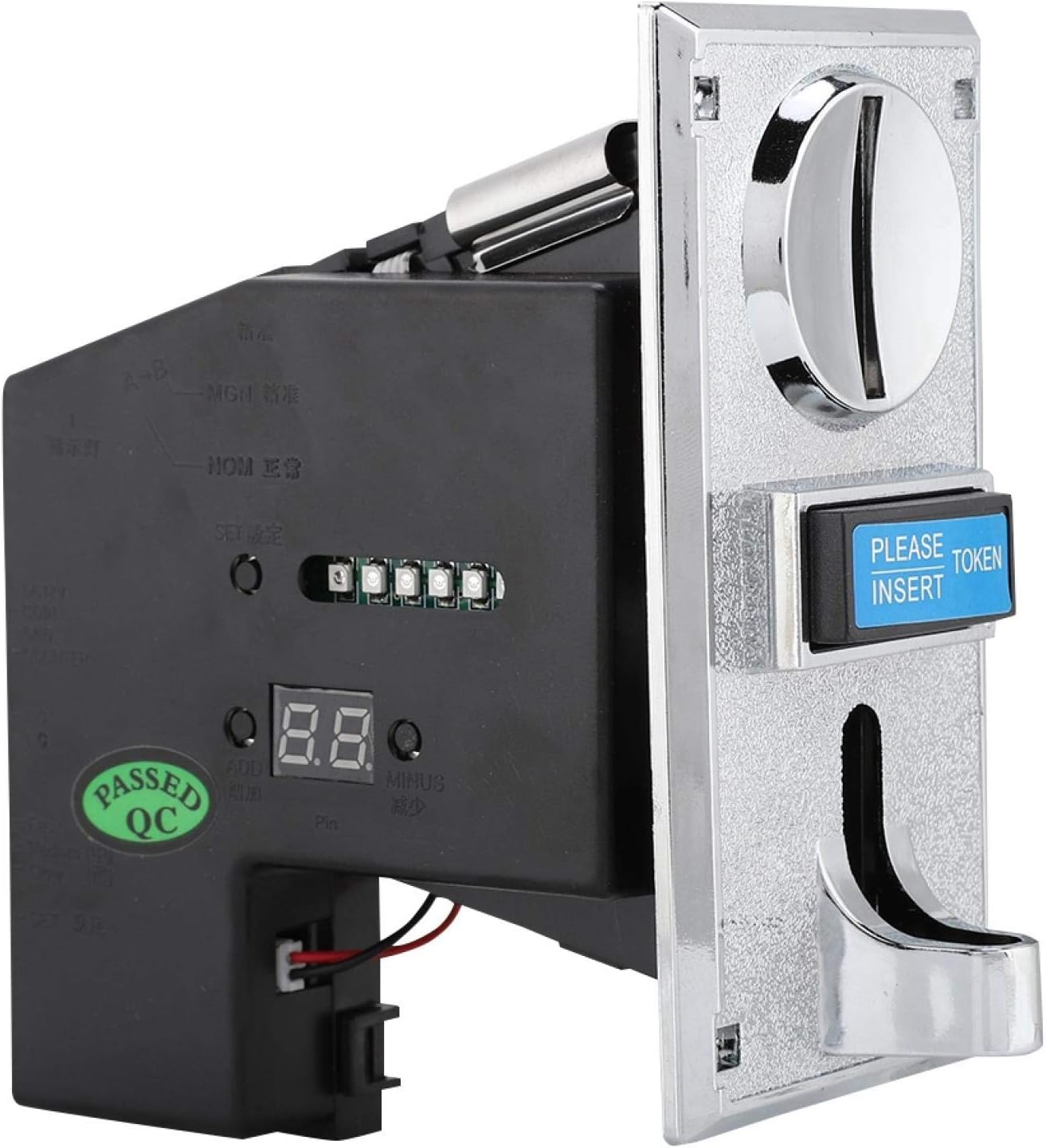 Game Slot Machine Coin Acceptor, Multi-Function Multi-Coin Smart Coin Slot, Applicable for Water Dispenser, Vending Machine, Coin-operated Telephone, Coin-operated Washing Machine, Massage Chair, etc