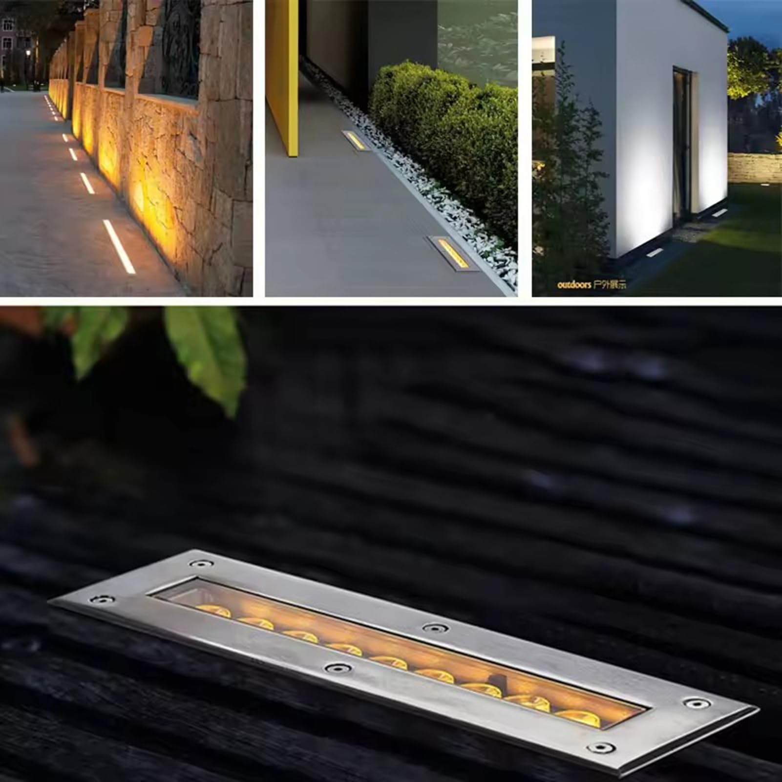 Wbudowane światła LED, zewnętrzne światła podłogowe, IP66, wodoodporne, podziemne światła podziemne, AC85-265V do podjazdów, podjazdów, mostów, schodów, ogrodzeń, oświetlenia krajobrazu firmy GIA
