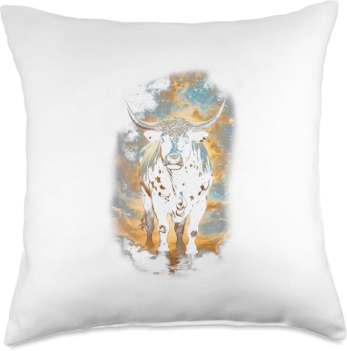 The Bull The Sign of the Taurus Throw Pillow
