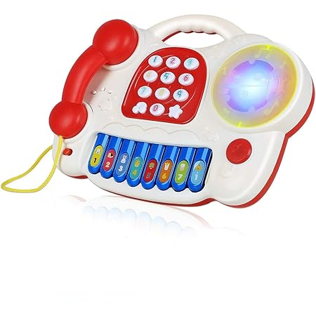 Joinjoy Jouet Bebe Jouet Musical D Eveil Bebe Instrument De Musique Piano Et Claviers Pour Petits Telephone Toy Anniversaire Halloween Noel Amazon Fr Jeux Et Jouets