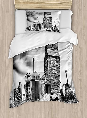 Miniatura 237 de Ambesonne Juego de funda de edredón de baloncesto, silueta de jugador de baloncesto, promoción de campeonato de competencia de atleta, juego de ropa