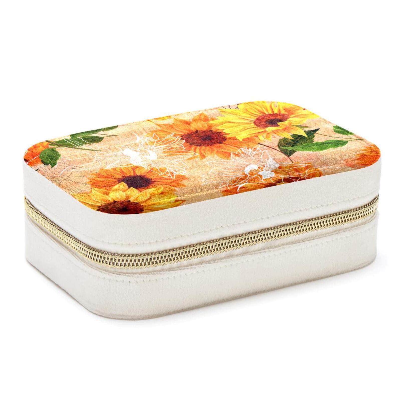 Organiseur de bijoux de voyage tournesol pour ranger vos boucles d'oreilles en vacances