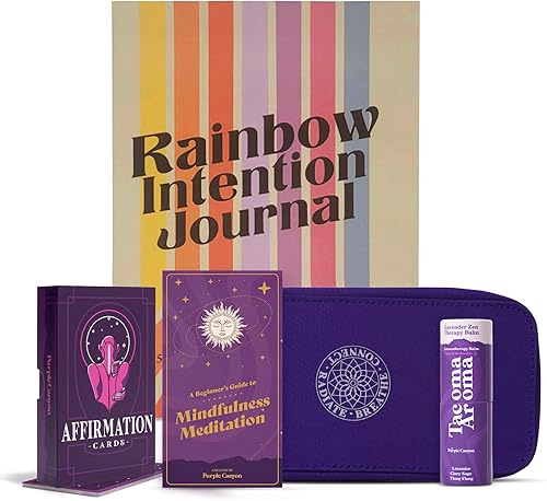 Miniatura 8 de Purple Canyon Kit de iniciación de meditación  El kit de manchas de salvia incluye diario de manifestación, tarjetas de afirmación, salvia y Palo