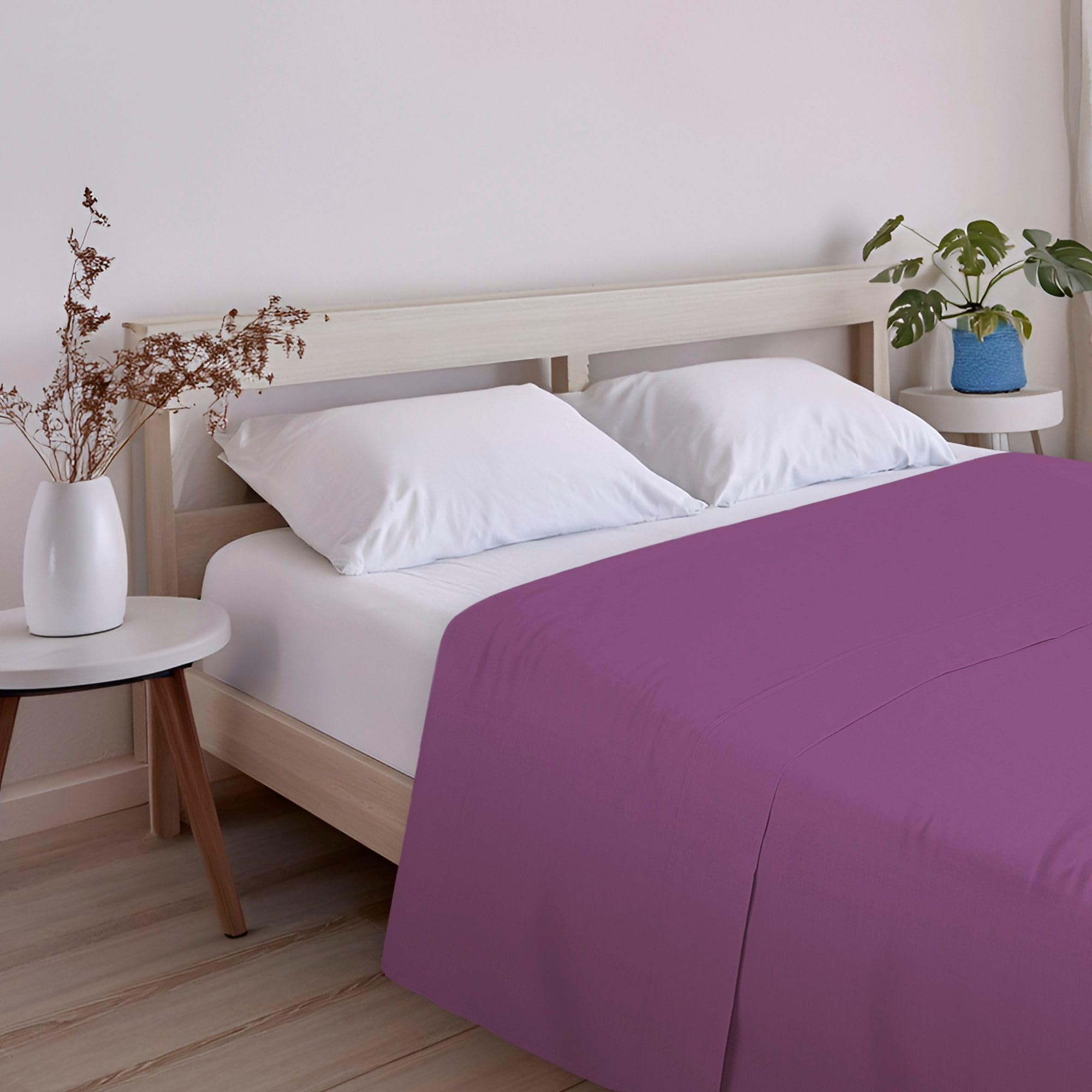 Sábana Encimera 135 Cms 100% Algodón Premium - Hecha En España, Extrasuave, Transpirable Y Fácil De Lavar - Color Blanco