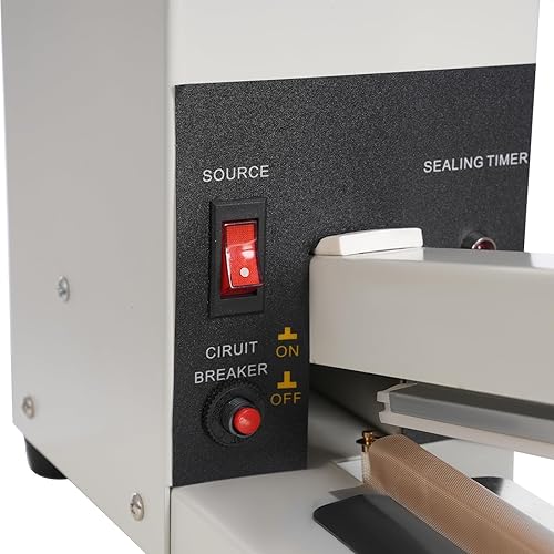 Miniatura 5 de Sellador térmico de impulso manual 800W, máquina de sellado manual para bolsas de plásticopapel de aluminioKraft, longitud de sellado de 23.62