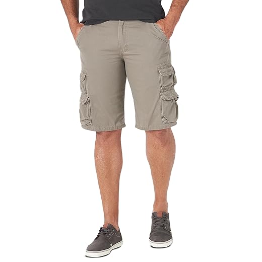 Wrangler Authentics Bermuda cargo masculina de sarja premium