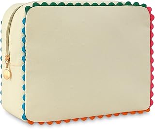 Bolsa de maquillaje de lona para mujer, diseñ...