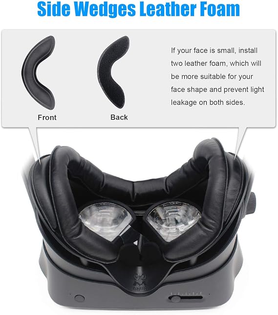 AMVR Valve Index Face Cushion PU Foam Replacement Pad Facial Interface Bracket Anti-Leakage Pad VR Lens Cover Replacement for Valve Index Washable Dirt Proof Exclusive 7 in 1 Accessory Set