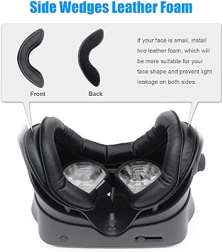 AMVR Valve Index Face Cushion PU Foam Replacement Pad Facial Interface Bracket Anti-Leakage Pad VR Lens Cover Replacement for Valve Index Washable Dirt Proof Exclusive 7 in 1 Accessory Set