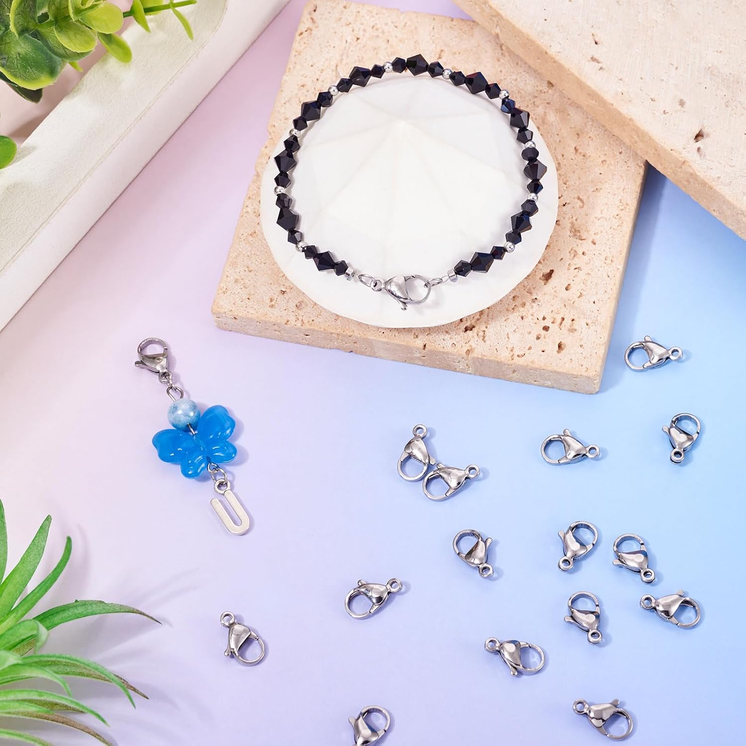 KISSITTY 200-Piece Surgical Stainless Steel Lobster Claw Clasps 15x9.5x4mm Bracelet Necklace Clasps Findings for DIY Jewelry Making - Image 4