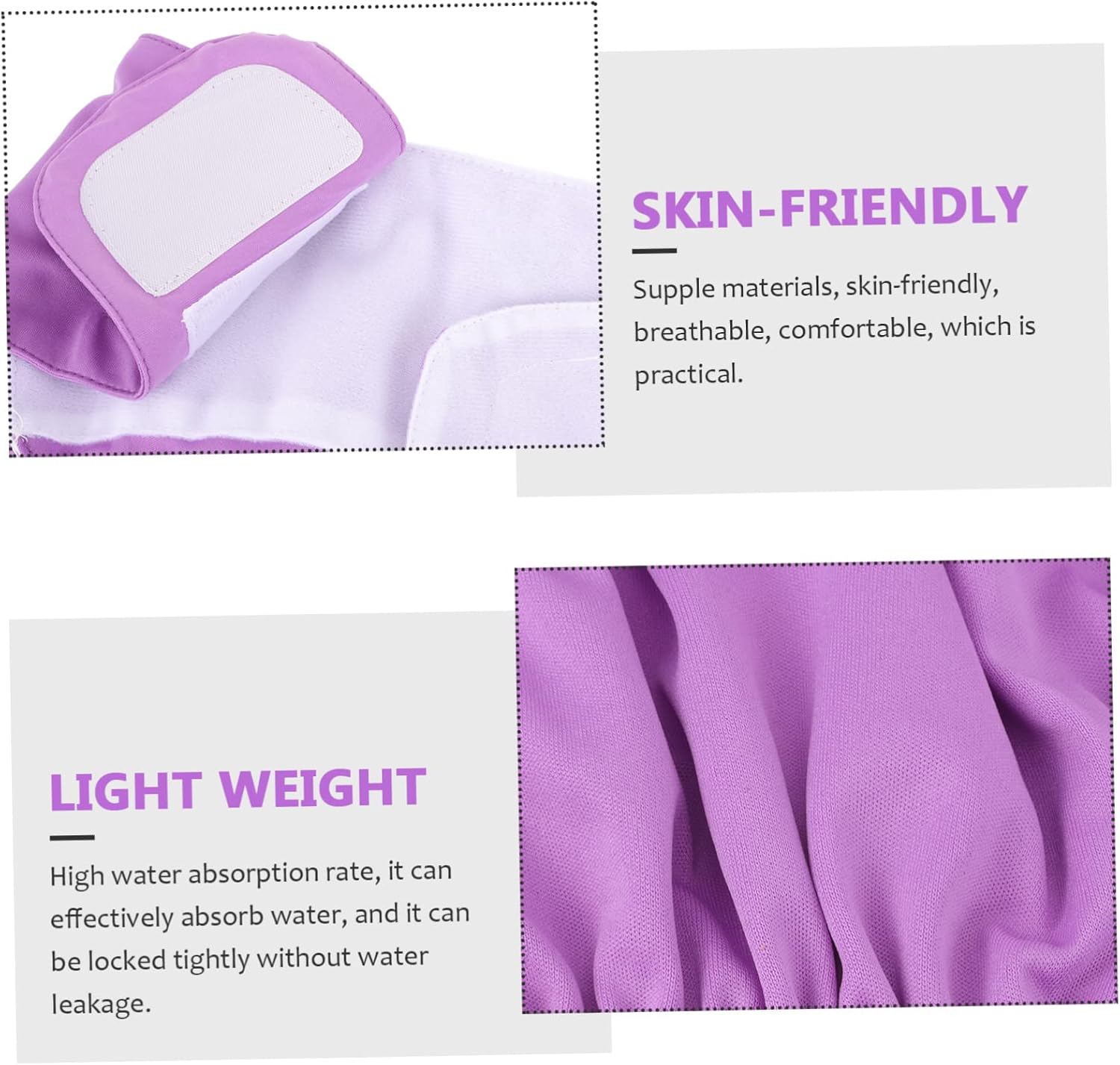 minkissy 2pcs Leak Incontinence Urinal Pant Reusable Washable for Hospital Home Disabled