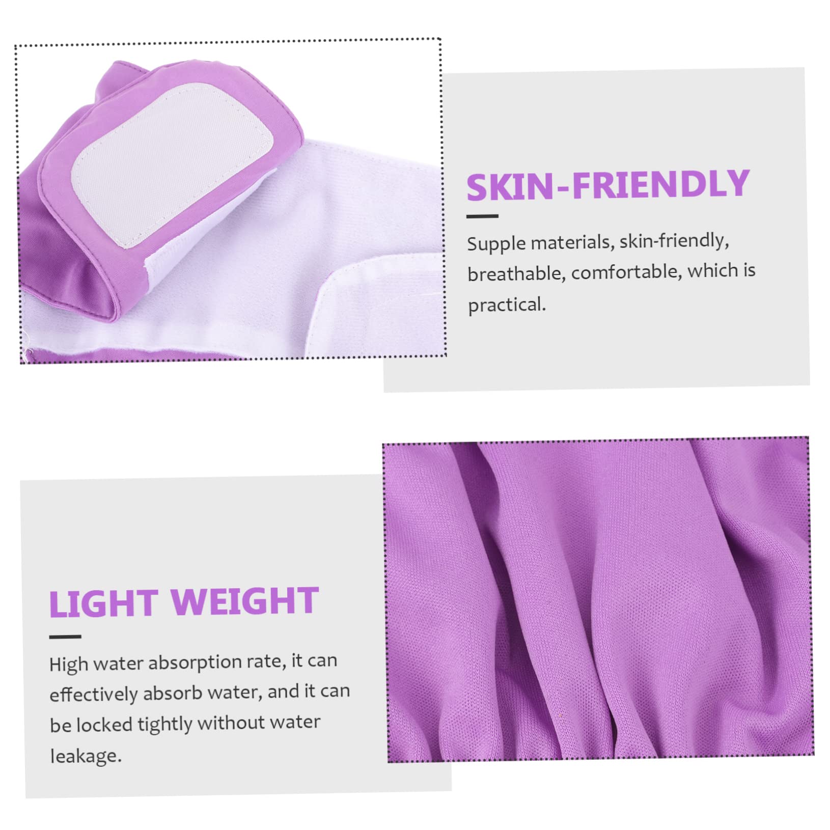 minkissy 2pcs Adult Diapers Washable Leakproof Soft Material for Hospital/Incontinence