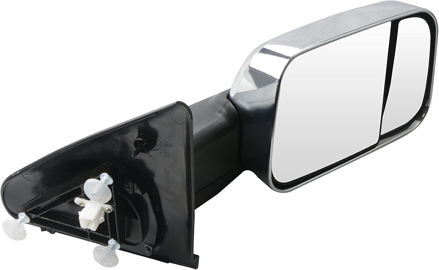 MOSTPLUS Chrome Housing Power Heated Towing Mirrors for 02-09 Ram Flip Up Left Right Pair (Set of 2)(THIS ITEM WILL REQUIRE FURTHER MODIFICATION)