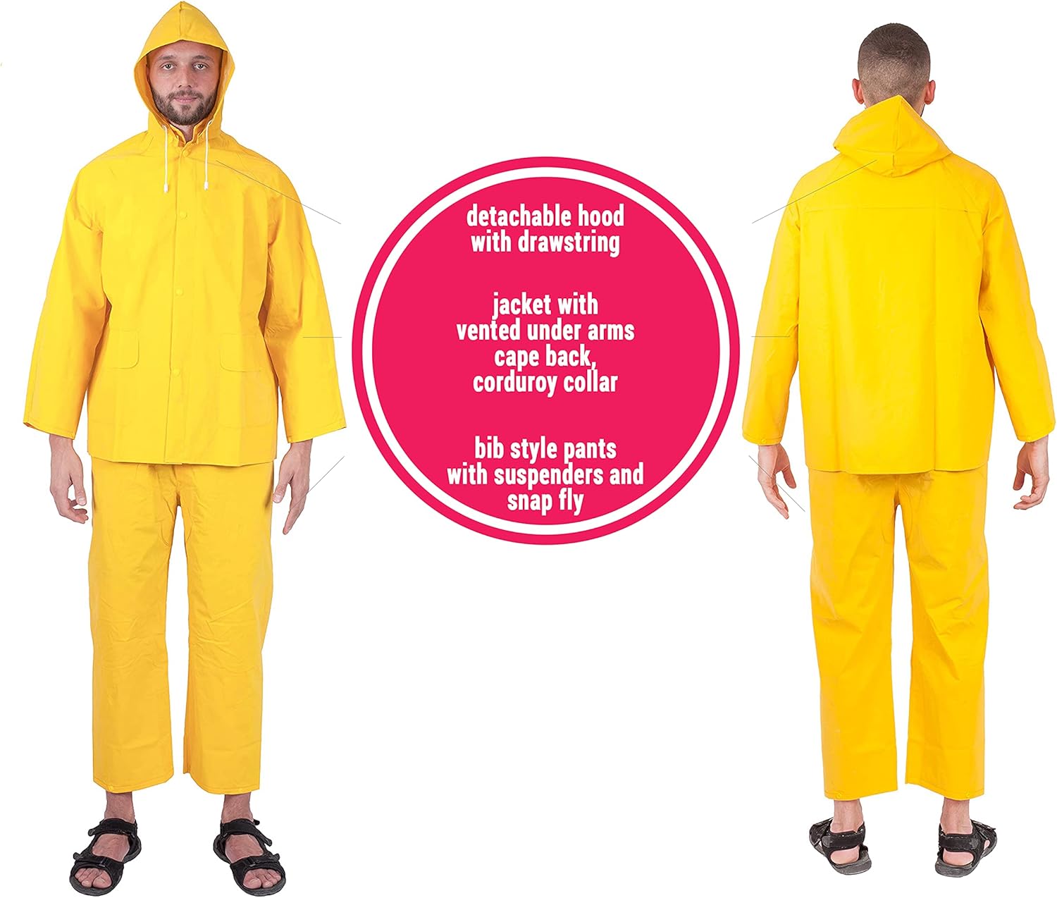 Tор Brаndѕ ABC Yellow Rain Suits for Men Waterproof 13x10x2 Inch Size. 35 Mil. Thick Waterproof Rain Suit for Women. 13 x 10 x 2 Unisex Adult Yellow Rain Suit for Gardening, Walking, Camping Uр Tо 40% оƒƒ ABC Yellow Rain Suits for Men Waterproof 13x10x2 Inch Size. 35 Mil. Thick Waterproof Rain Suit for Women. 13 x 10 x 2 Unisex Adult Yellow Rain Suit for Gardening, Walking, Camping