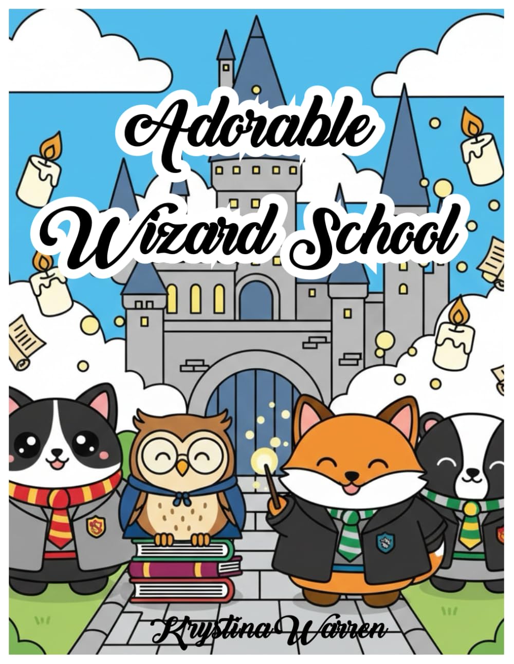 Adorable Wizard School: Cute Bubble Animals coloring Adventure