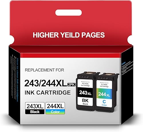 Miniatura 1 de Paquete combinado de cartuchos de tinta para impresora Canon PG-243 CL-244 para Canon PG243 CL244 XL compatible con TS3122 MX492 MG2522 MG2922