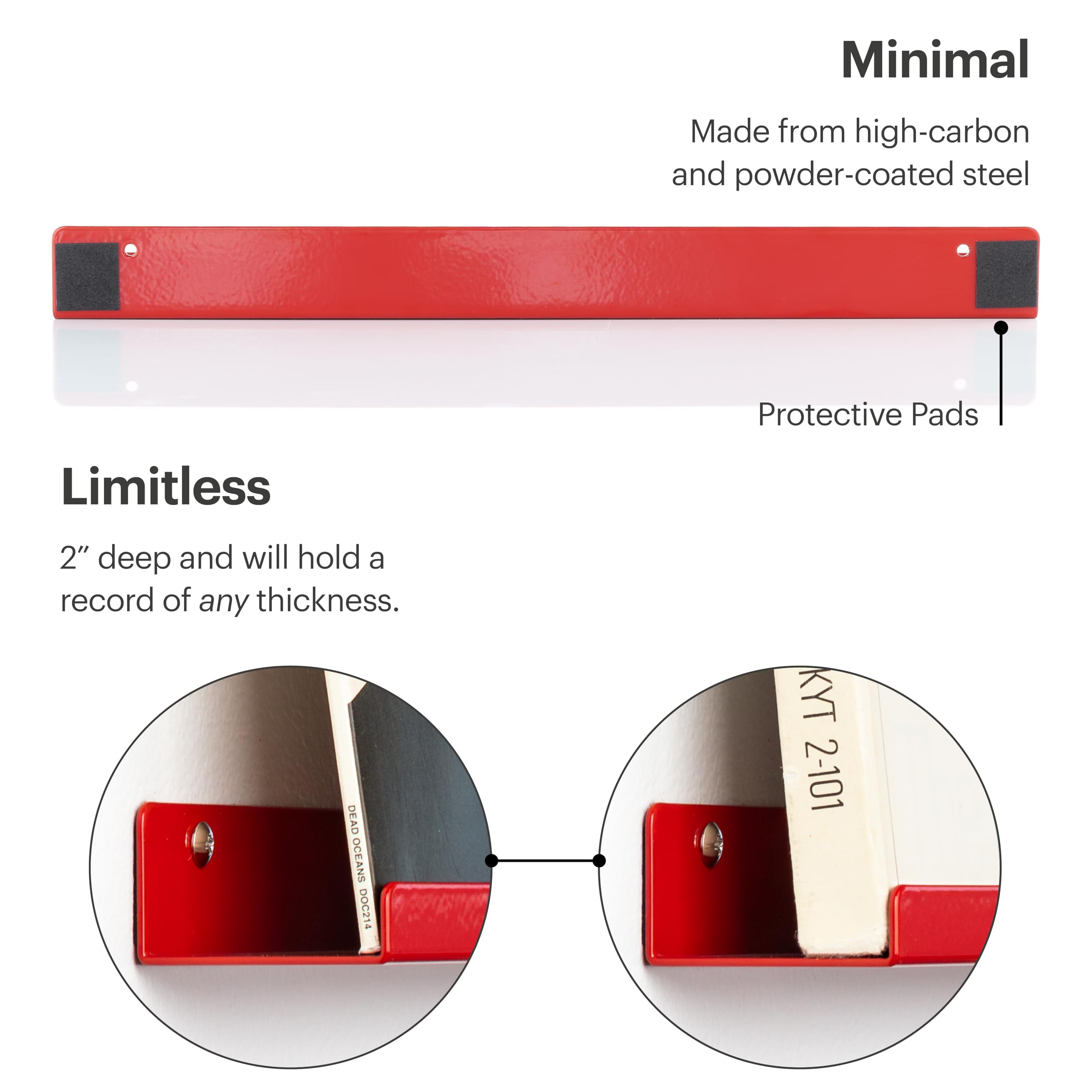 MÖNKE Vinyl Record Shelf, A Display Shelf Made of Sleek Metal - Image 3