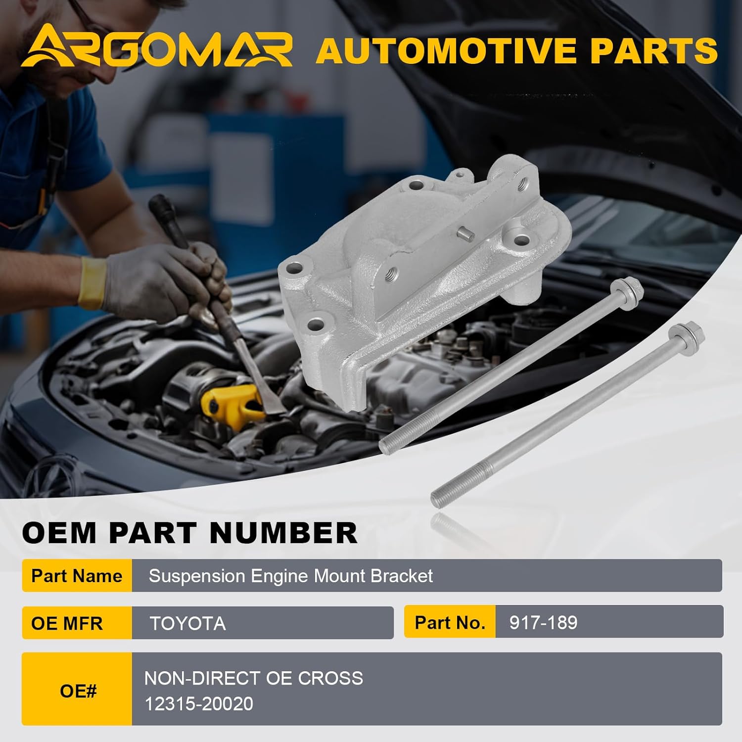 Suspension Engine Mount Bracket 917-189 – Fits Toyota (1994–2009) & Lexus (1996–2008) – Compatible with OE# 12315-20020 – No Direct OE – Durable Aftermarket Replacement